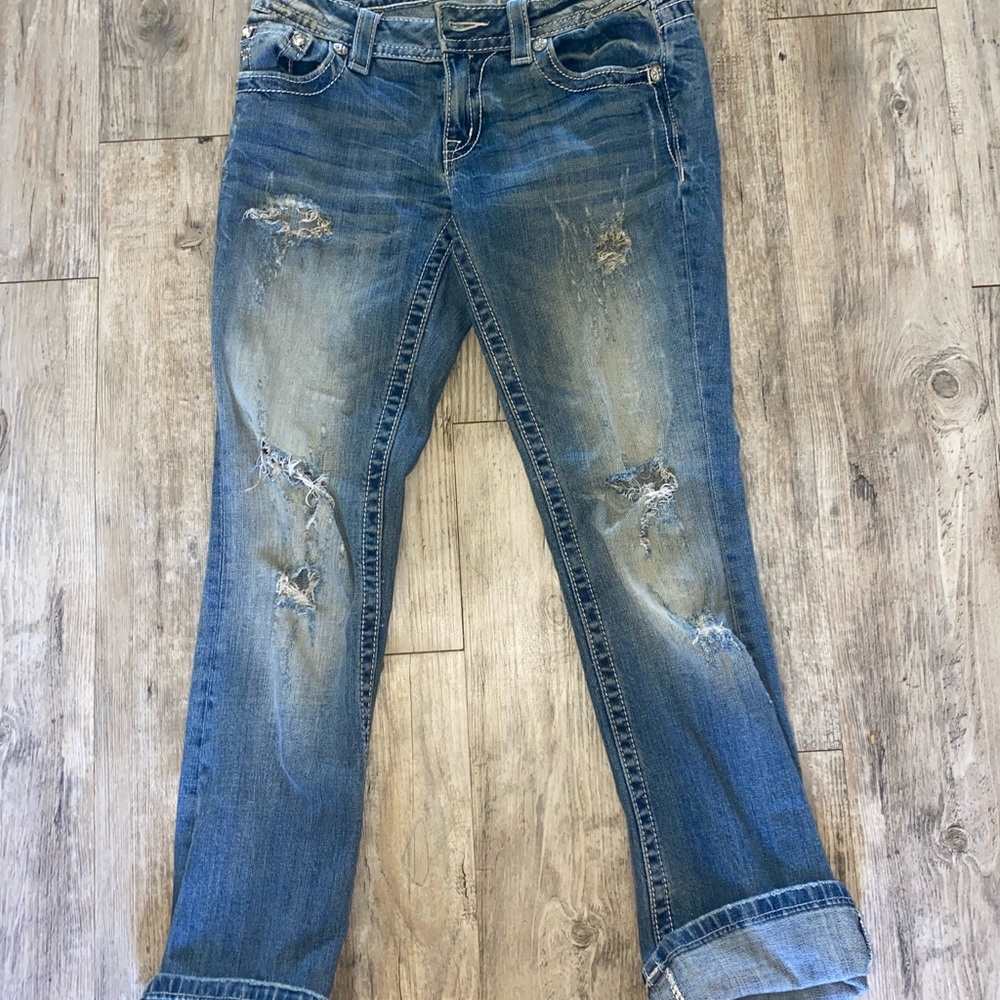 Miss me bootcut distressed jeans
